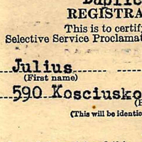 Julie Balbos 1930 Draft Card