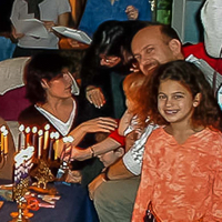 Alex Jay Arlene Joe Shelly Dory Jojo Pam Stan Sami 2000 Hanukah Party