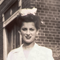 Shirley 1944 Outside her Building