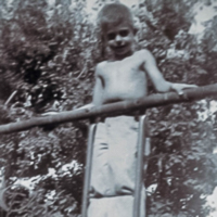 Stan Alan 1955 Standing on Alans Head Bosco Beach